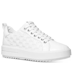 Michael Michael Kors Emmett Puffy Logo White Lace Up Sneakers Casual Luxury 10